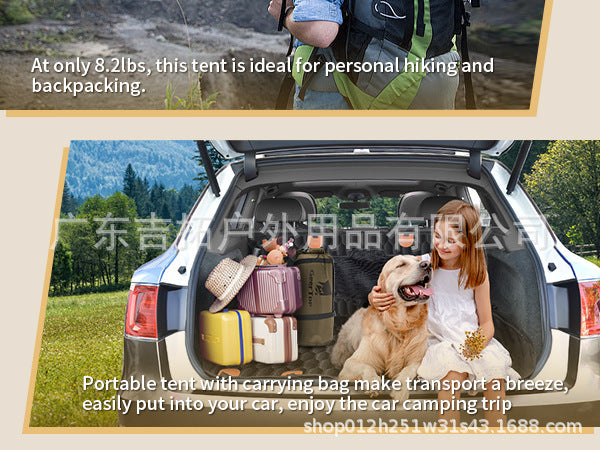 New Mountaineering Tent Double Person Double Layer Aluminum Pole Four Seasons Outdoor Camping Tent Windproof Rainproof Tent One Room One Hall