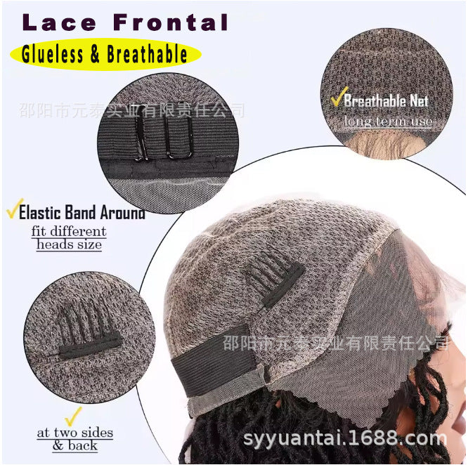 Black Full Lace Synthetic Dread lock Wig For African Women