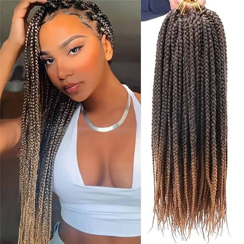 Cross-border Crochet Three-strand Braid Three strand braided synthetic hair extens