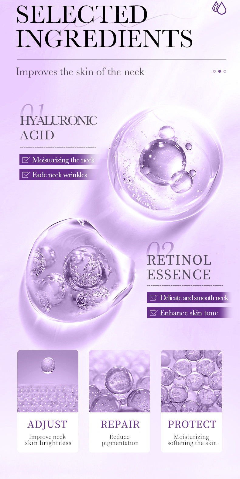 Full English Collagen Neck Cream110ml SADOER Firming Roller Neck Lifting Cream  Wholesale