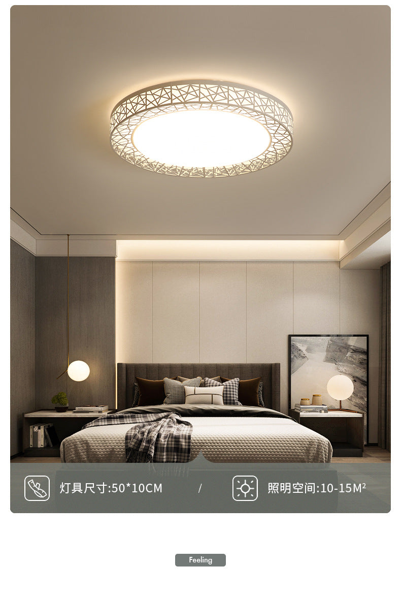 Lamp in the living room LED Ceiling Lamp2025Round Full Spectrum Bedroom Living Room Dining Room Lighting Bird's Nest Lamp Corridor