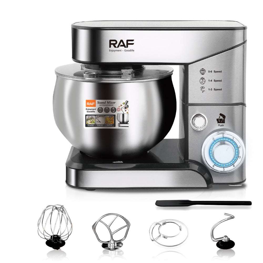 RAF European Standard Kitchen Machine6.8L Automatic Household Small Multi-Functional Dough Mixer for Beating Egg Liquid and Kneading Dough