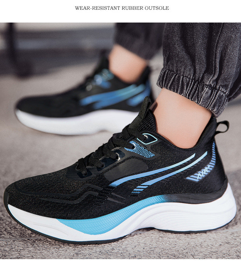 Casual mesh shoes new soft sole cushioning men's running shoes breathable mesh2025New lightweight high-elastic sports shoes