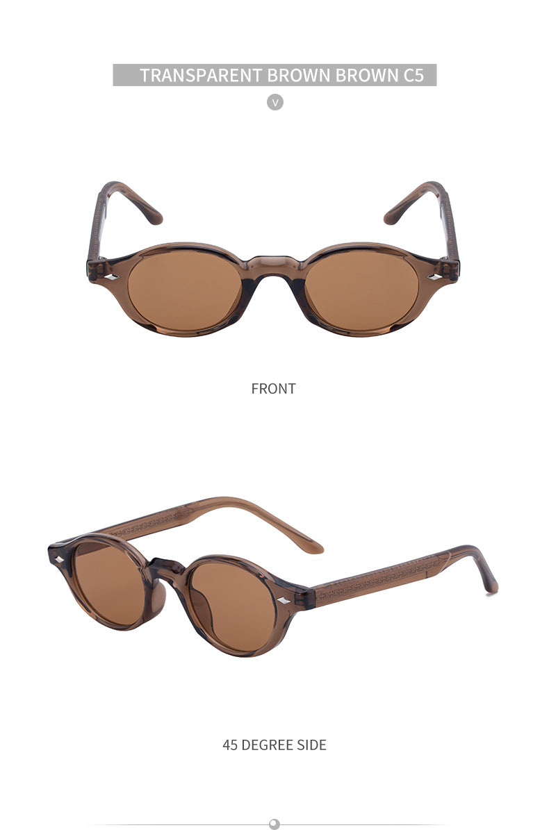 2025New European and American Round Small Frame Sunglasses for Women, Simple and Stylish Sun Protection Sunglasses for Women Wholesale shades