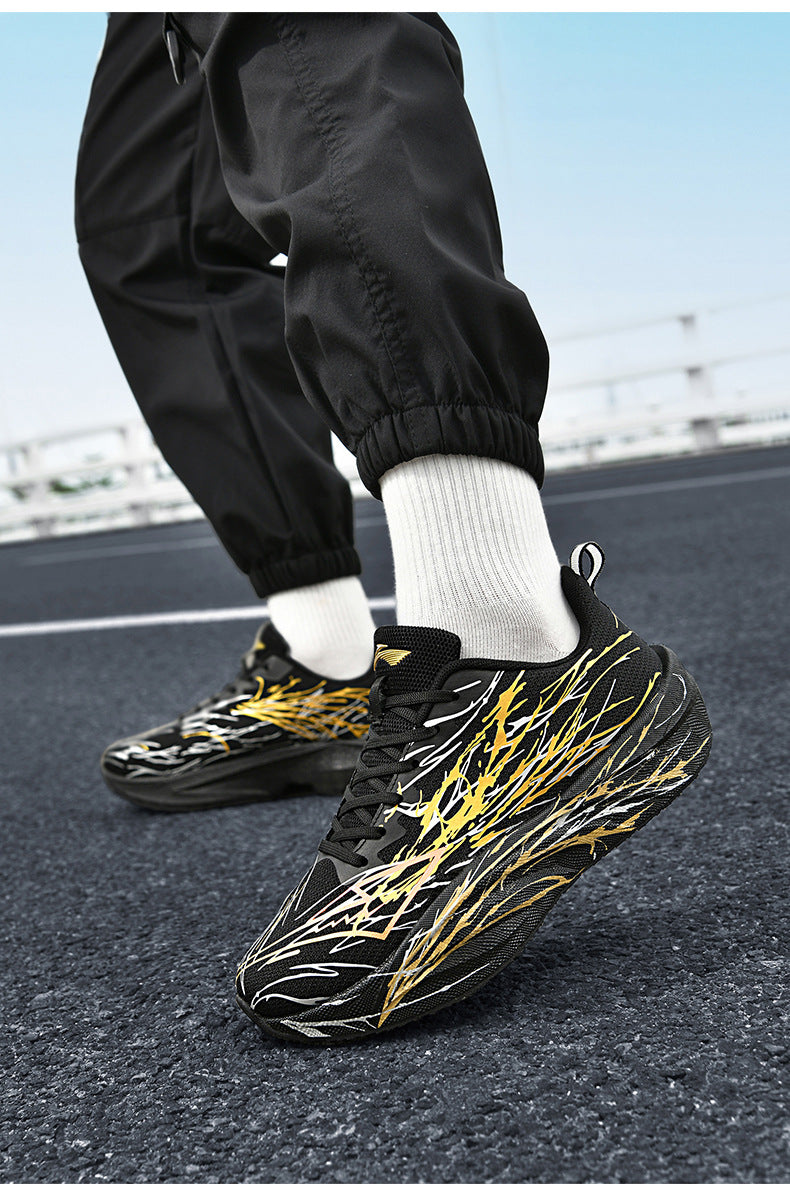 Zhi Jing5Generation pro Full-length Carbon Plate Casual Versatile Running Shoes for Teenagers Professional Lightweight Breathable Shock-absorbing Sports Shoes