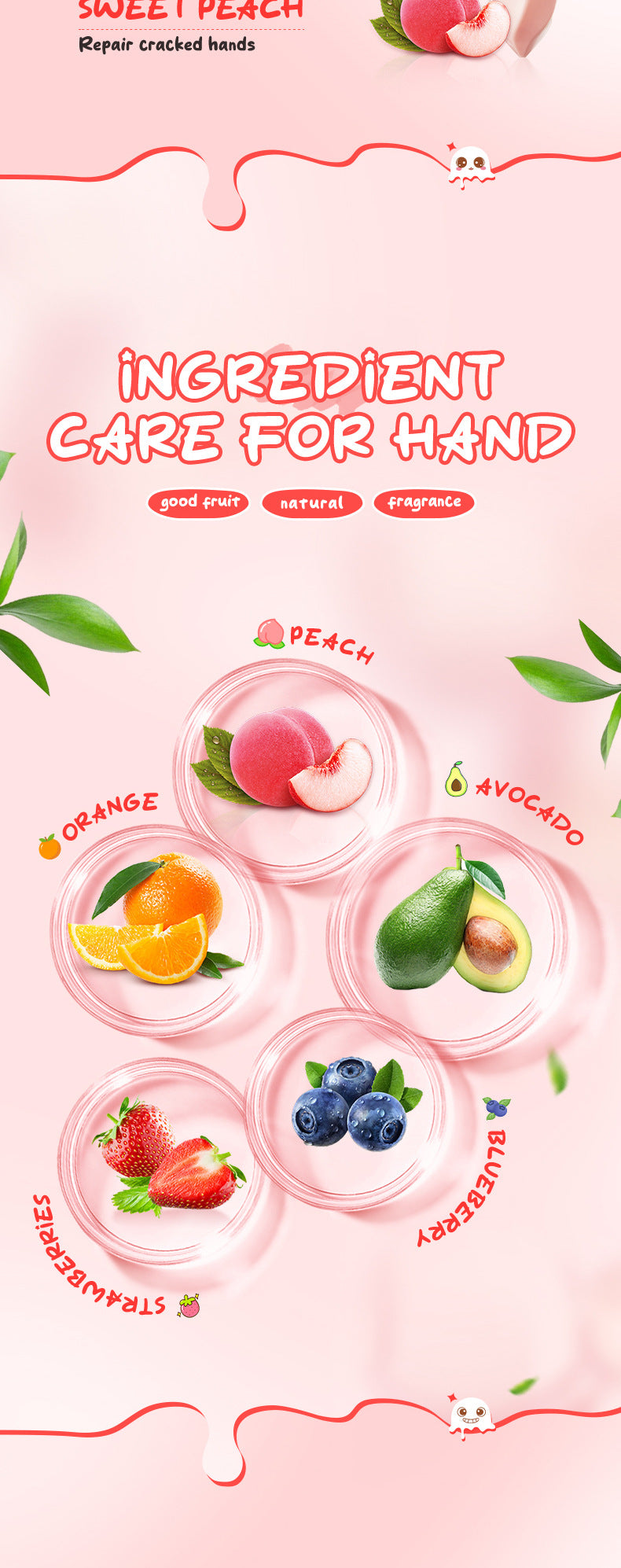 Full English Fruit Hand Cream SADOER Ice Cream Series Moisturizing Autumn and Winter Hand Cream  Foreign Trade Wholesale