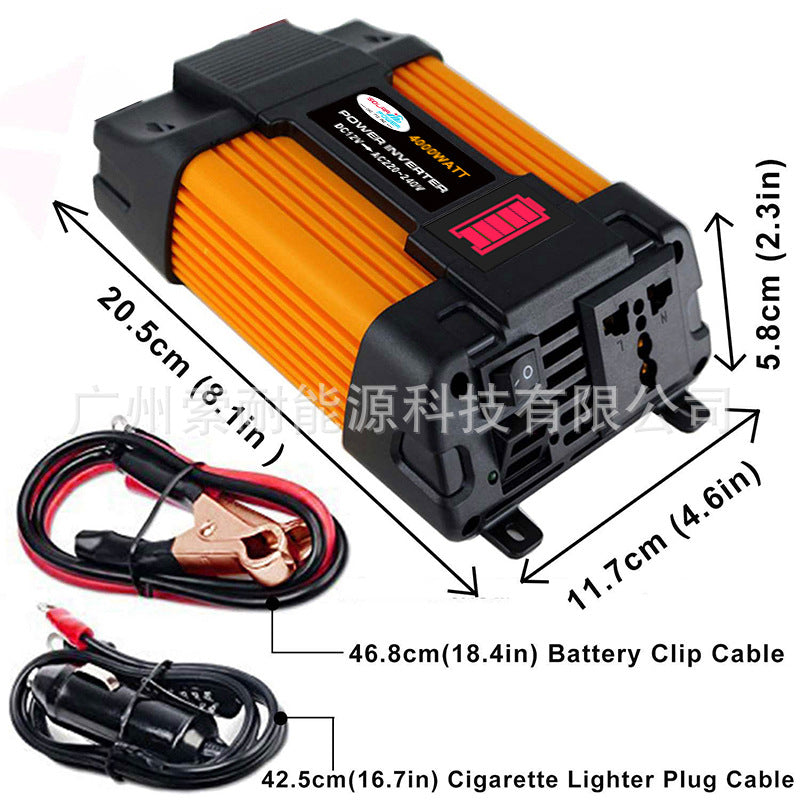 Vehicle Inverter300W/500W 12V Turn110V 220V Battery Level Indicator inverter