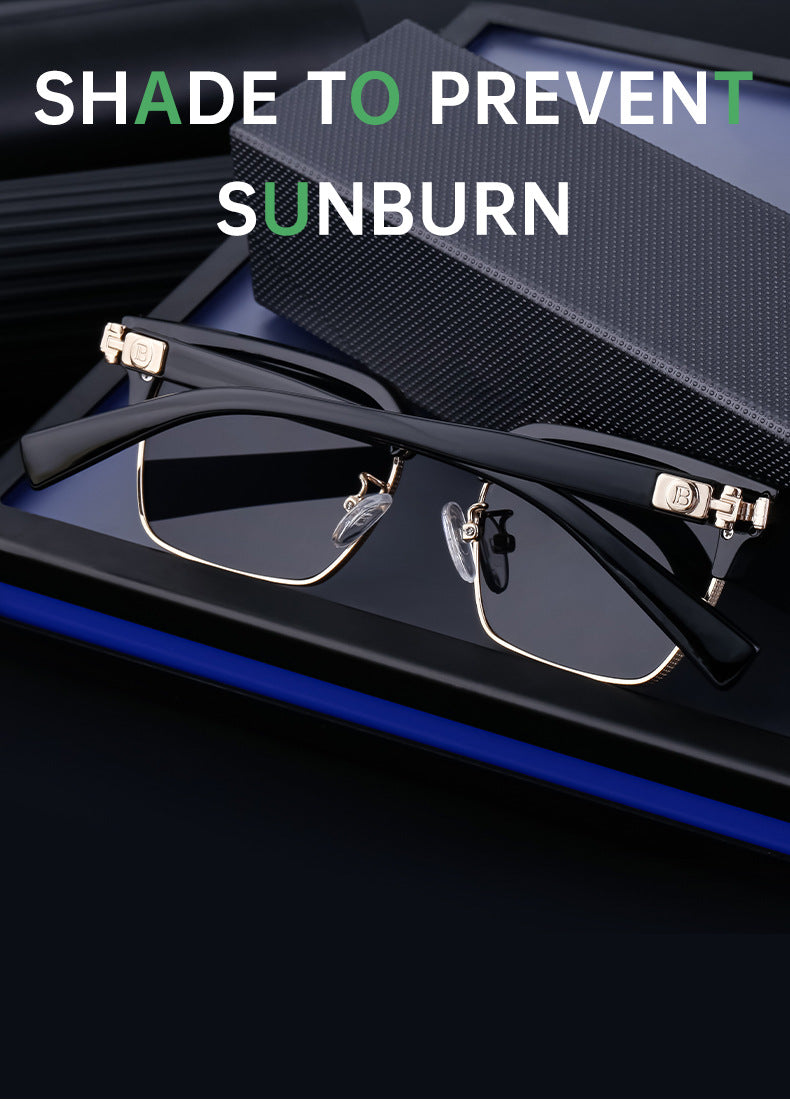 European and American New Retro Polarized Eyebrow Frame Sunglasses Men's Square Frame Sunglasses Men's Glasses Wholesale sunglasses