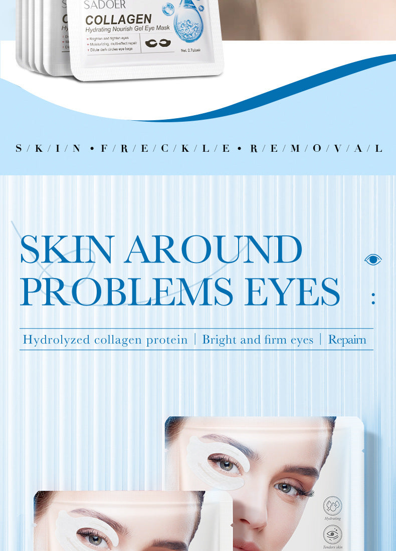 Collagen Butterfly Gel Eye Mask SADOER Improve Dark Circles and Eye Wrinkles Cross-Border Wholesale