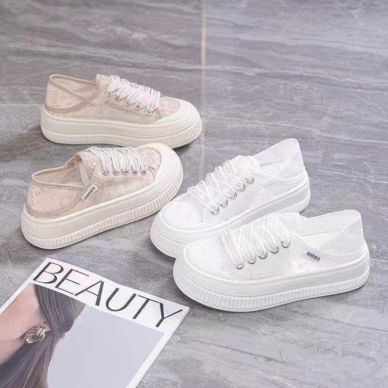 Women's Two-Way Wear Cushioned Biscuit Shoes2025New summer outer wear mesh breathable soft sole casual sports fisherman shoes