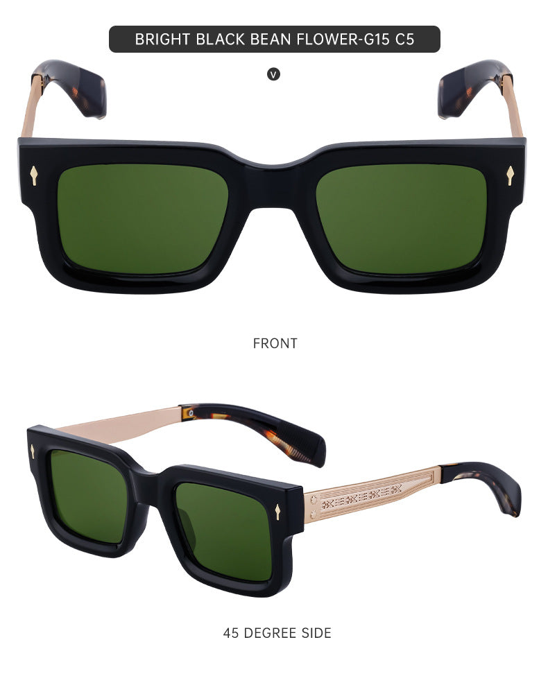 Retro Small Square Frame Men's Sunglasses Personality Street Style Sunglasses High-end Driving Glasses sunglasses