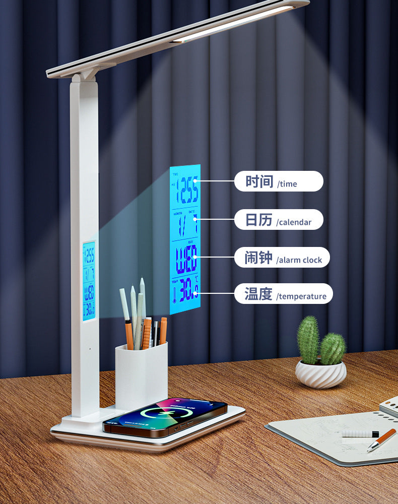 Customized Folding Perpetual Calendar Desk Lamp Student Dormitory Study Special Lamp Wireless Charging Bedroom Bedside Reading Lamp