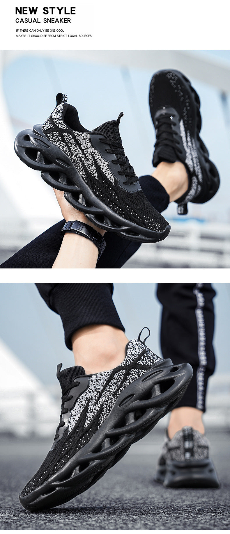 Summer Flyknit Breathable Running Shoes Braided Sole Casual Sports Shoes Men's Lightweight Trendy Shoes Professional Racing Running Shoes