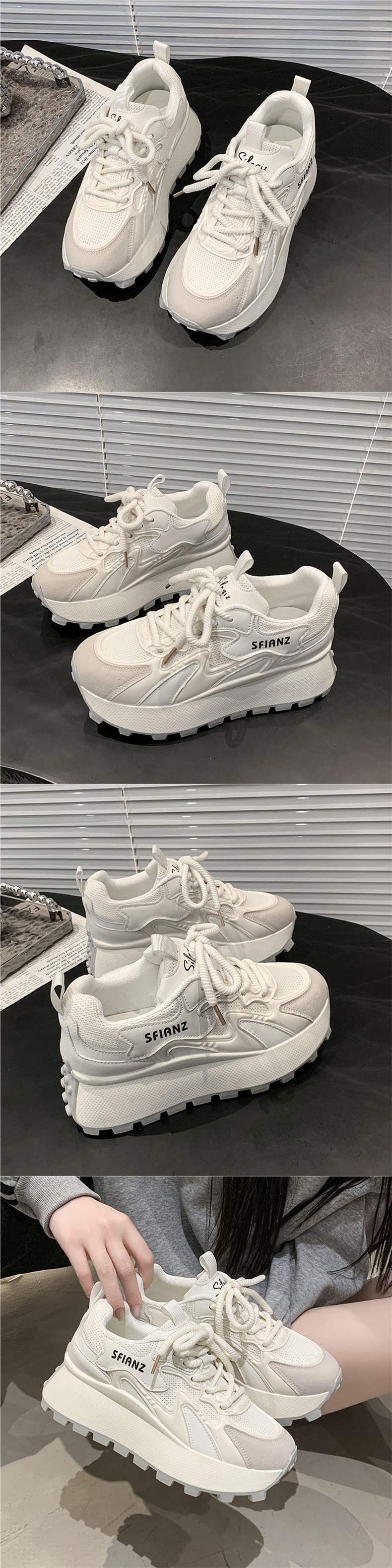 Women's Mesh Forrest Gump Shoes2025New Summer Style Foot-Slimming Versatile Breathable Color-Block Casual Dad Sneakers