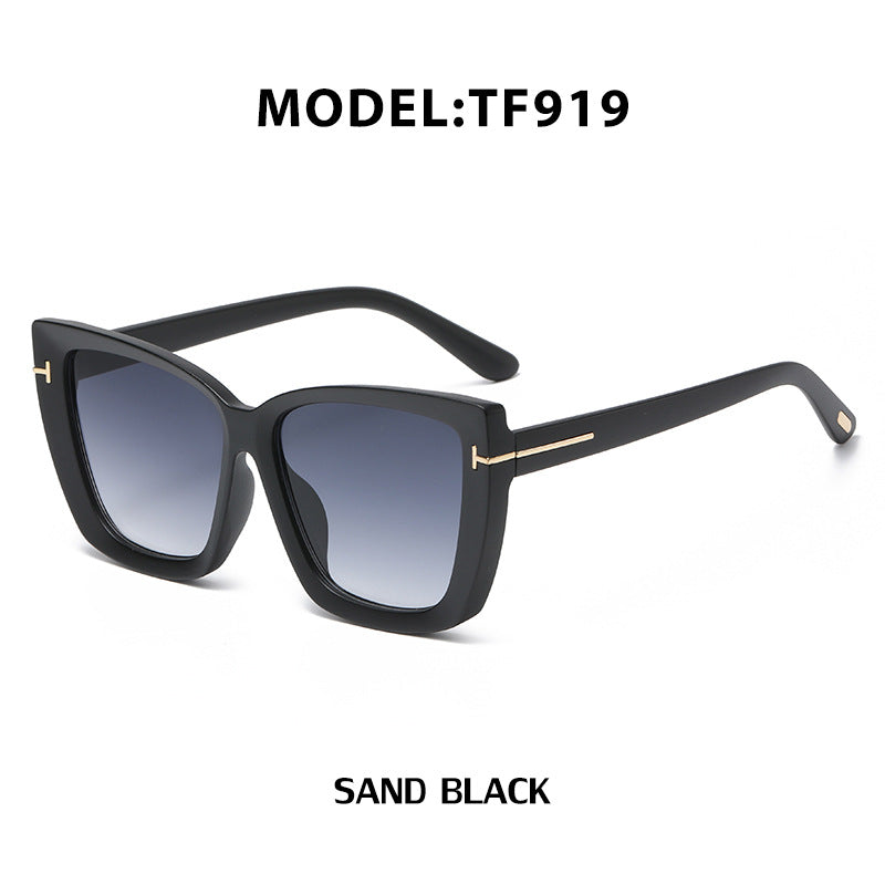 European and American Fashion Cat Eye Sunglasses for Women with High-end Feel Korean Style T Fashionable Sunglasses for Women Wholesale