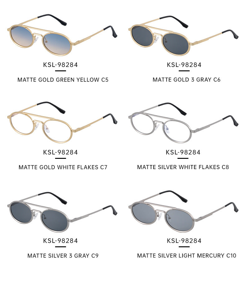 2025New European and American Retro Oval Frame Sunglasses for Men with High-end Spring Sunglasses for Women sunglasses