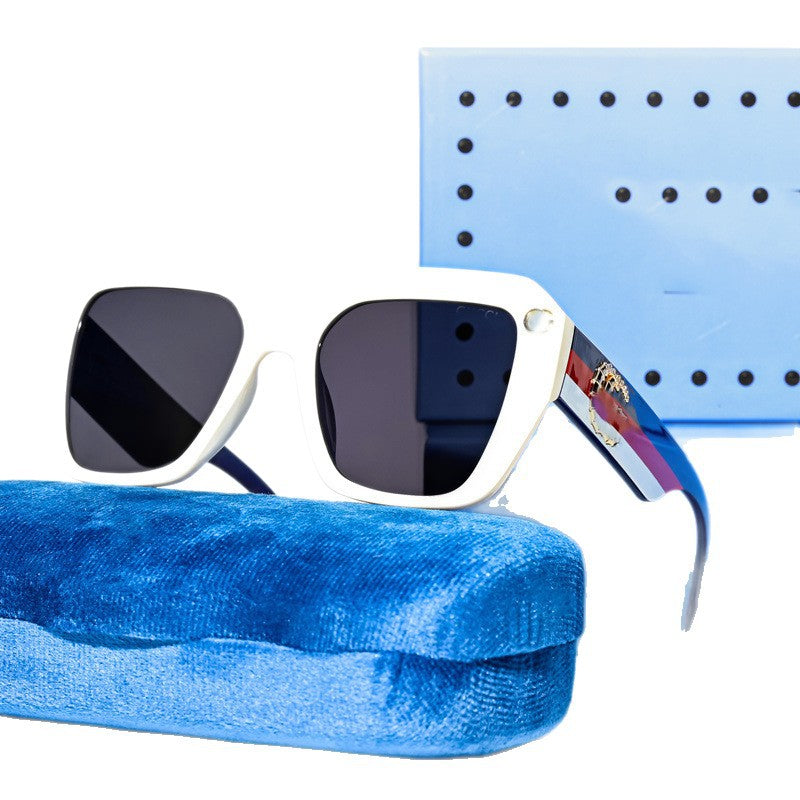 Ancient Style European and American Design ins Trendy Square Frame Sunglasses for Women, Celebrity Style, Fashionable Acetate Sunglasses for Men3029