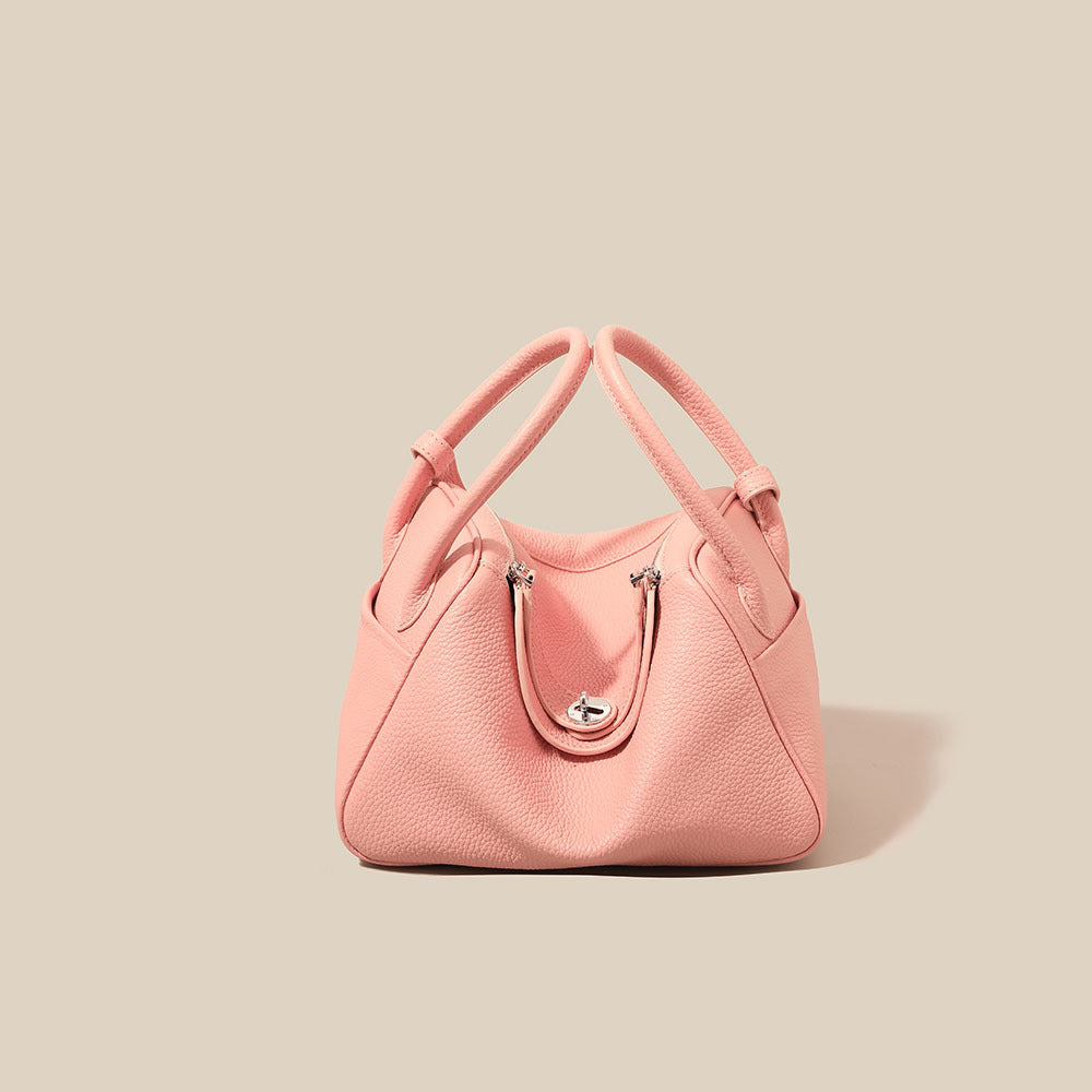 Doctor Genuine Leather Women's Bag2024Handheld Top Layer Cowhide Lychee Pattern Lindy Bag Single Shoulder Handbag Medicine Box Trendy