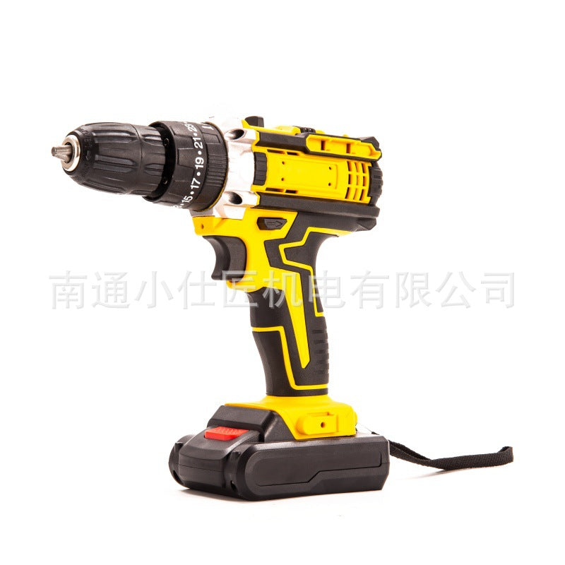 Cross-Border New Model Export Electric Tool Brushless Hand Drill Dual-Speed Impact Electric Screwdriver Set Small Steel Cannon