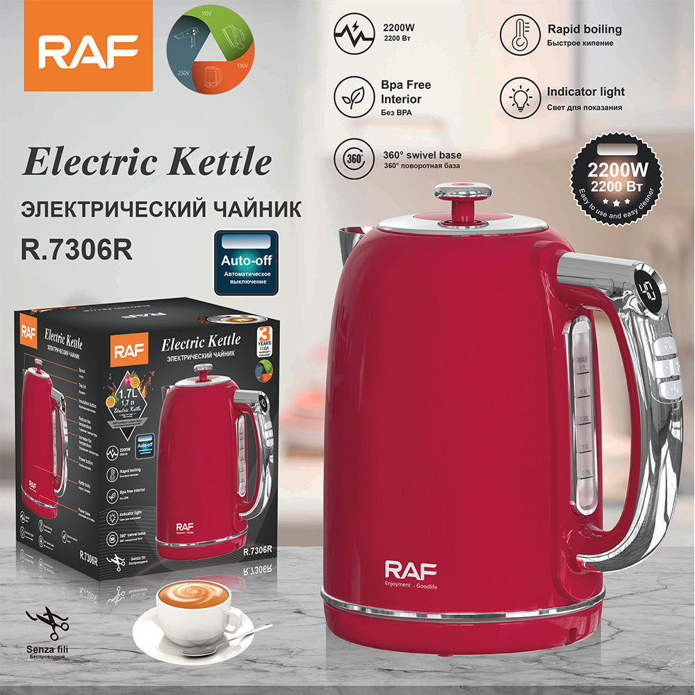 RAF Special for Kitchen Kettle Fast Electric Kettle Health Kettle Double-layer Intelligent Display Kettle R.7306