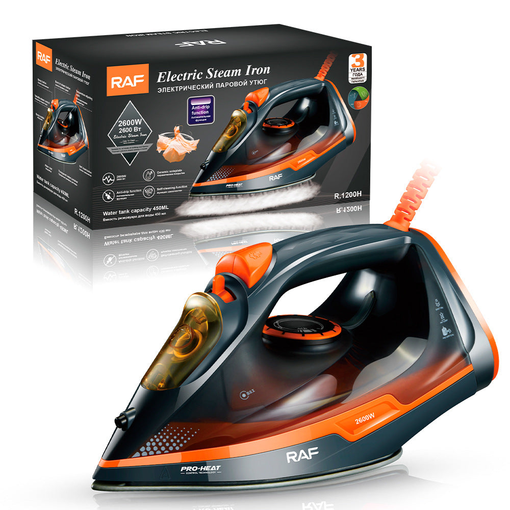 RAF European Standard Household Steam Electric Iron2600W Handheld Small Portable Clothes Ironing Machine