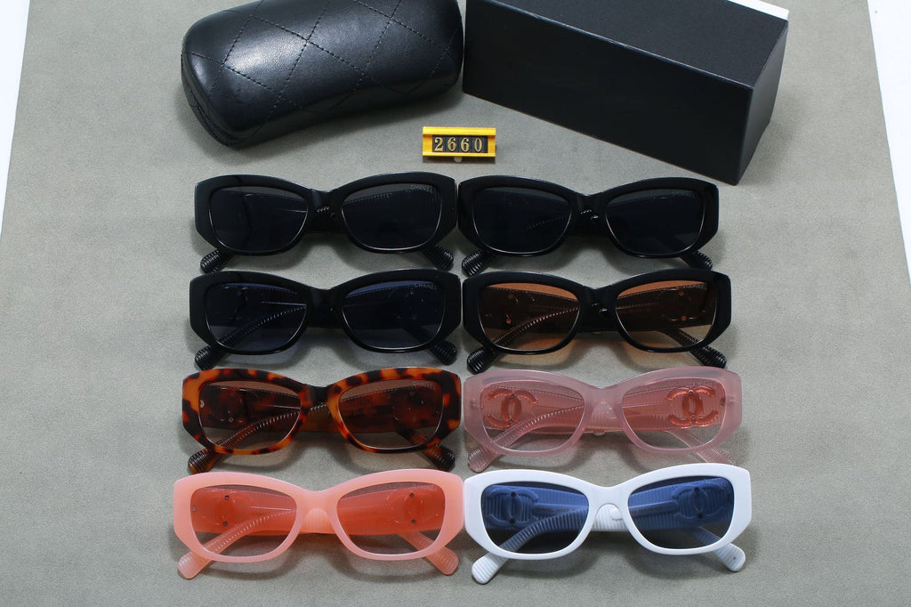 Classic style logo Double C Sunglasses for Women, Internet Celebrity, Xiaohongshu Hot Item, Sunglasses for Men, Acetate, Live Streaming Hot Item2660