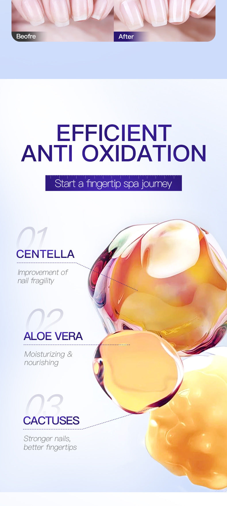 Full English Moisturizing Nail Care Essence SADOER Skin rejuvenation and moisturizing essence liquid  wholesale