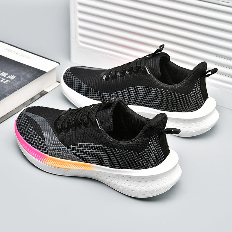 2025Spring and Summer Running Shoes for Men and Women, Mesh Breathable Soft Sole Student Sports Shoes, Racing Running Shoes, Shock Absorption, Casual Versatile