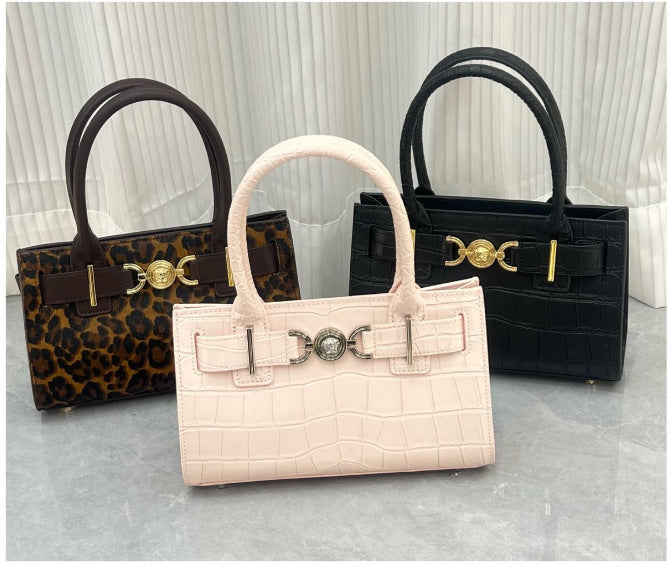 Let Me Shine Zhao Lusi Xu Yan Same Style Punch Bag2025New crocodile leather pattern handbag single shoulder crossbody bag