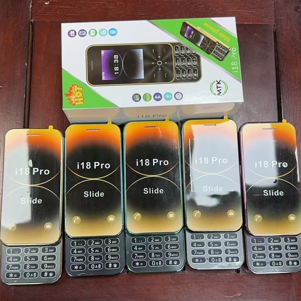 i18Pro Slide Function Phone i16 Pro Flip Cover Elderly Button Phone Pocket Backup Phone