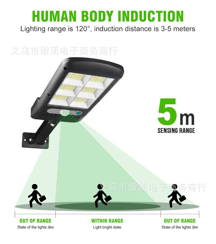 Outdoor Solar Light Human Body Sensing Street Light Bracket Integrated Garden Light Waterproof Garden Light Garage Light