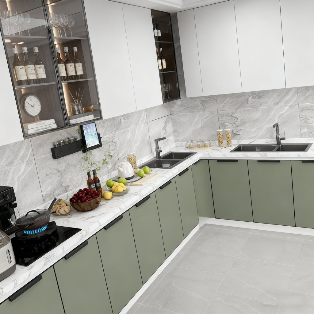 Custom Whole House Aluminum Alloy Kitchen Integrated Cabinets Wall Cabinets Integrated Home Assembly Moisture-Proof Durable Factory