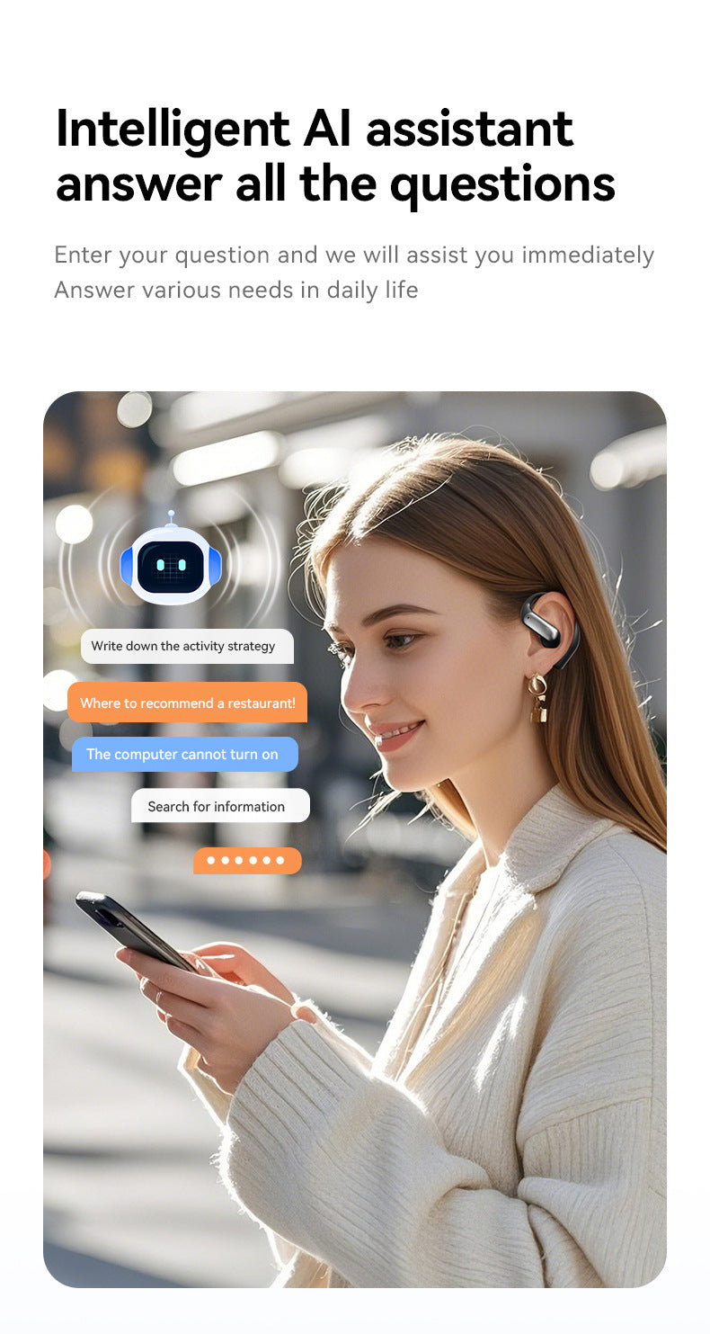 M118New AI Translation Long Battery Life Over-Ear Headphones Non-In-Ear Private Model Noise Cancelling Wireless Bluetooth Headphones