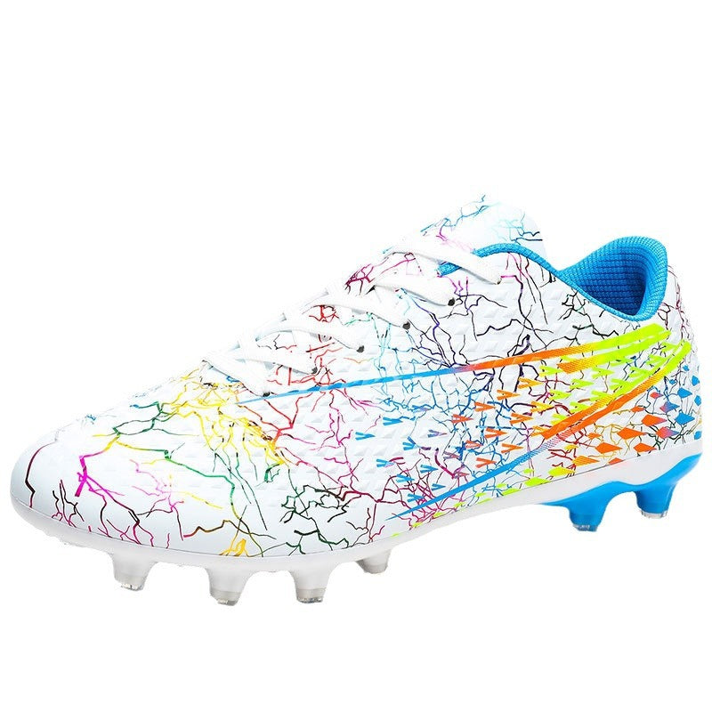 New professional football shoes for men and women AG Long Spike Colorful Multi-Color Youth Student Grass Competition Training Shoes