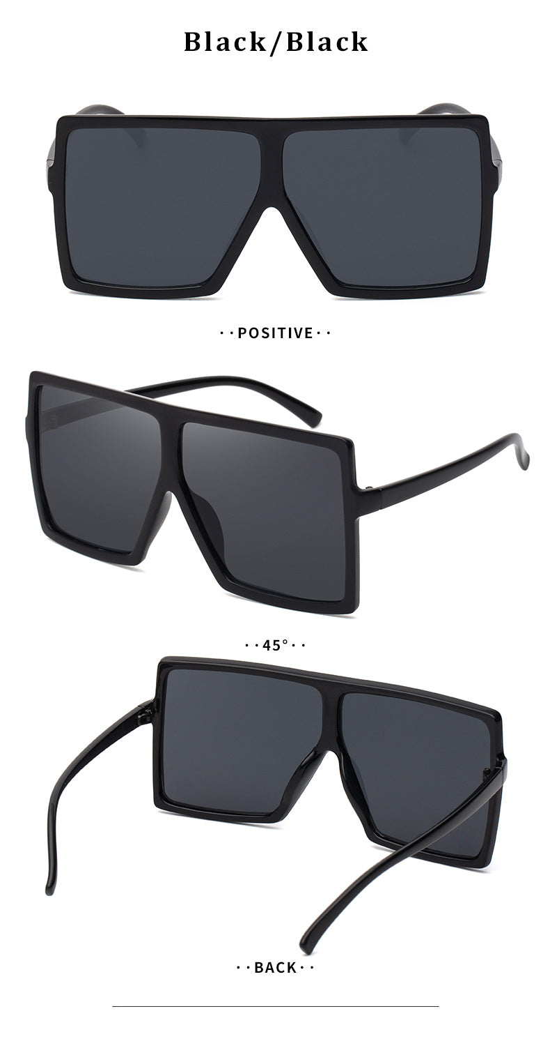 Large Frame UV Protection Sunglasses17059European and American Fashion Internet Celebrity Sunglasses for Women Trendy sunglasses