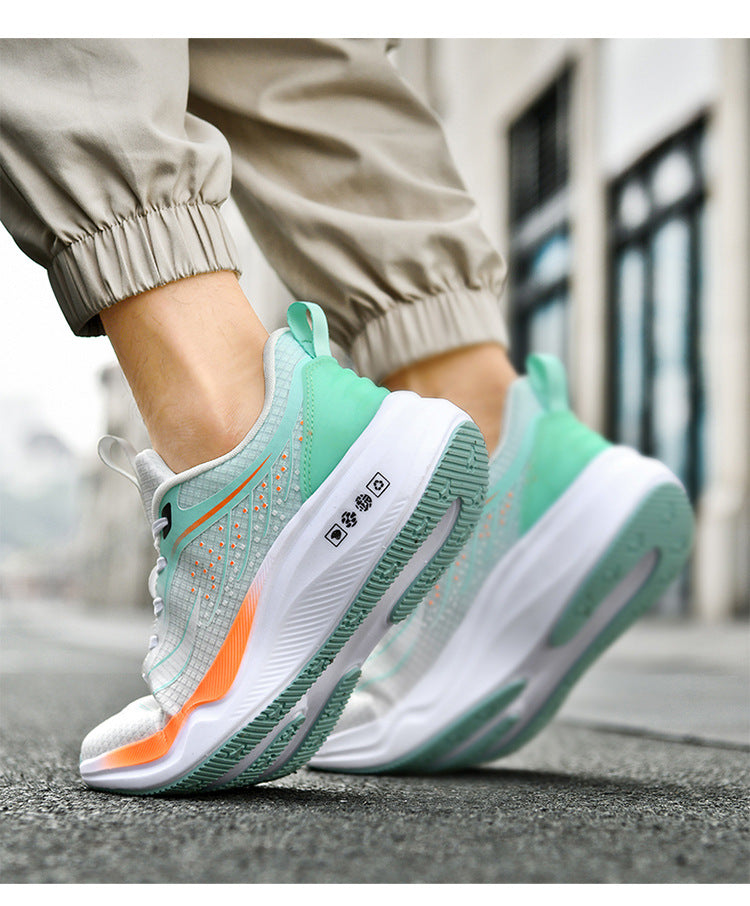 Spring and summer new style comfortable breathable running shoes racing soft sole shock-absorbing youth boys' wear-resistant non-slip sports shoes