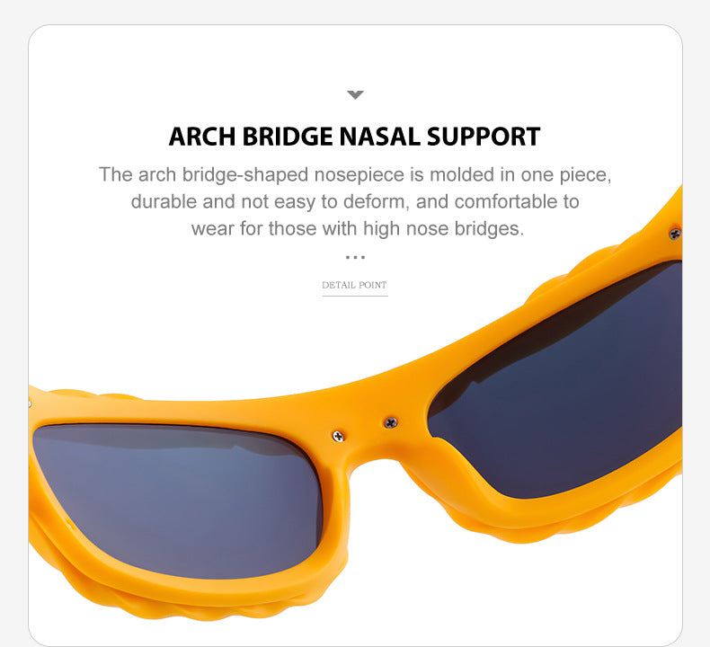 New Y2K Irregular Sunglasses for Women, Cycling Lace Sunglasses, Women's European and American Style Performance Glasses sunglasses