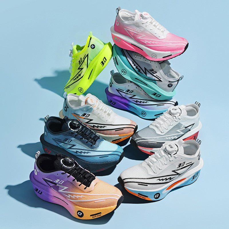 Summer New Fashion Breathable Comfortable Durable Running Shoes Men's Shoes Real Carbon Plate Cushioning High Elasticity Couple Sports Shoes