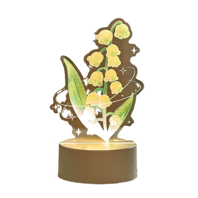 Tulip Night Light Flower Creative Gift Table Lamp Birthday Gift for Best Friend High-end Gift Customizable LOGO