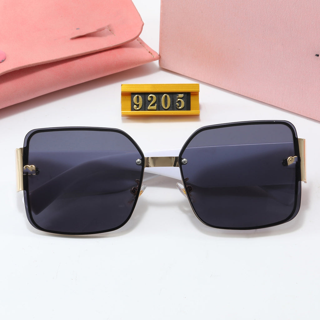 M New European and American Style ins Internet Celebrity Style One-Piece Round Frame Sunglasses for Women Fashionable Acetate Glasses with Strap logo