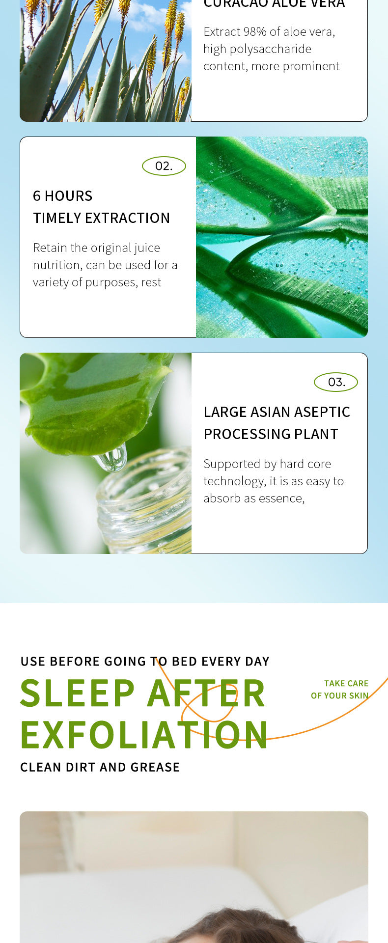 Full English Aloe Vera Skincare Set SADOER Cleansing, hydrating, moisturizing, and nourishing  foreign trade manufacturer wholesale