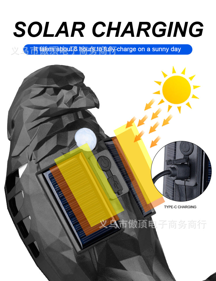 Outdoor Solar Light Owl Eagle Night Light Wall Decoration Light Human Body Sensing Garden Landscape Light Street Light