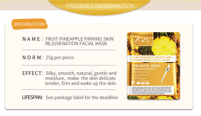 Cross-border Plant and Fruit Face Mask25g  Red Pomegranate Mango Oligopeptide Moisturizing Mask Export Manufacturer Wholesale