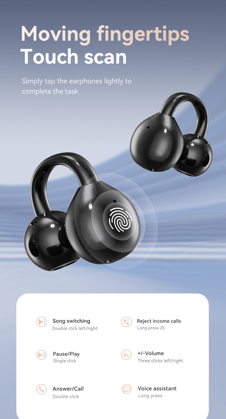 M100Hot-selling Popular Clip-on Touch Smart Color Screen High-Quality Bluetooth Earphones Wholesale from Factory Source