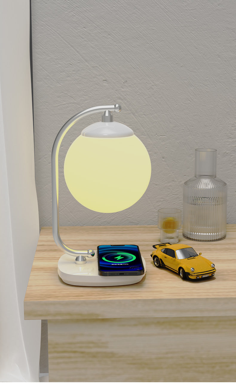 Creative Desk Lamp led Study Student Desk Lamp Wireless Charging Reading Desk Lamp Color Adjustment Moon Lamp Amazon Bestseller