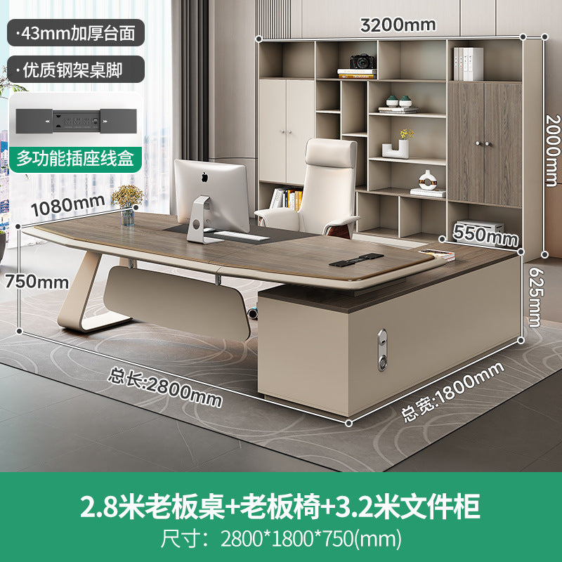 Office Desk Boss Desk Simple Modern Executive Desk Office Desk Office Chair Set Manager Desk President Desk