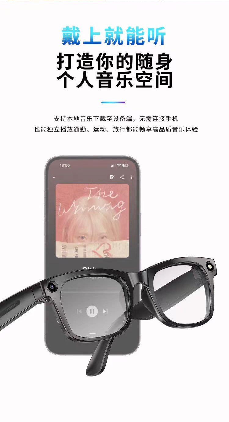 Hot Sale G10Smart Glasses AI Translation AI Intelligent Object Recognition Intelligent Navigation Wearable1080P High Definition Shooting