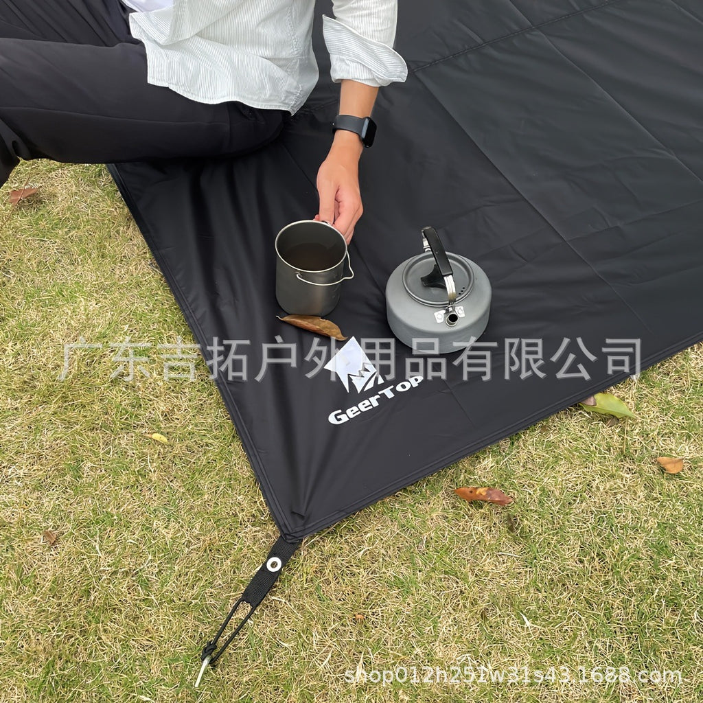 Outdoor Camping Tent Multi-Hook Canopy Ground Sheet Waterproof Moisture-Proof Wear-Resistant Oxford Ground Mat Extra Large Lightweight Picnic Mat