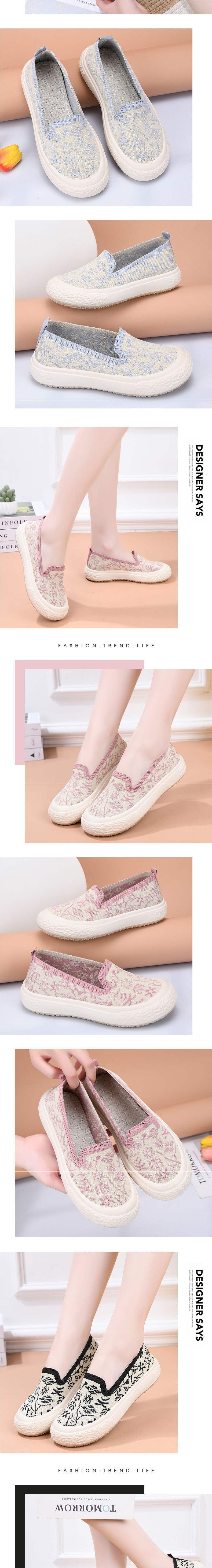 New Style Fisherman Shoes for Women, Breathable and Lightweight, Little Chanel Style, Casual Mom Shoes, Slip-On, Soft Sole, Non-Slip, Flat Shoes, Single Shoes