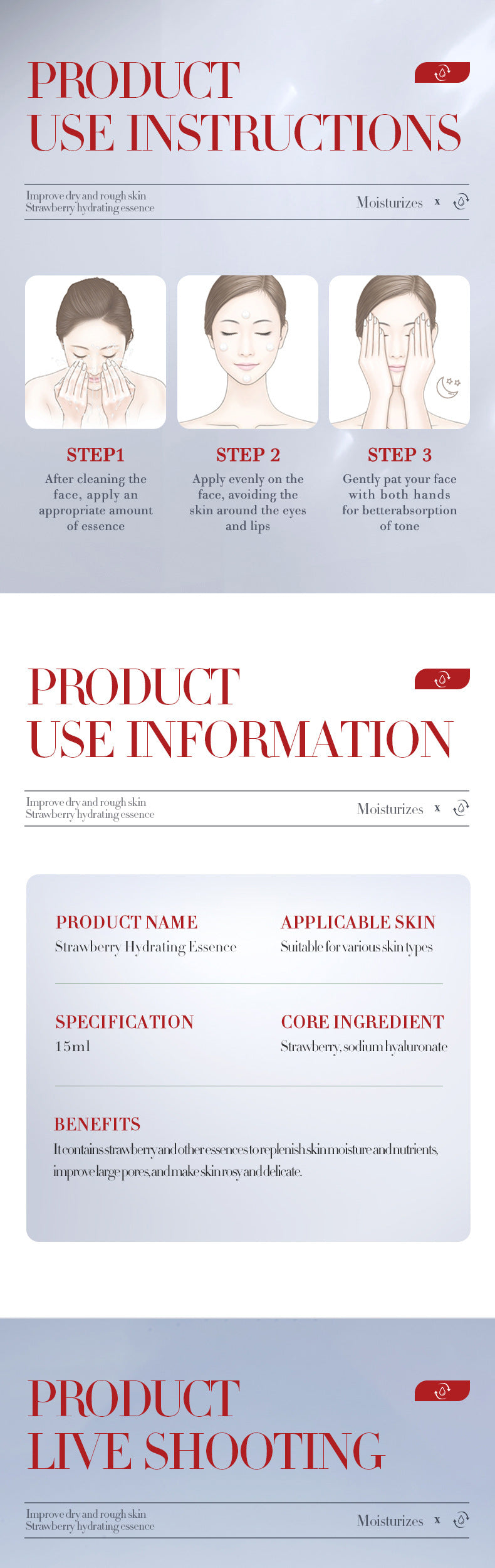 Cross-border Fruit Essence15ml Plant Avocado Moisturizing Apple Hydrating Nourishing Export Manufacturer Wholesale